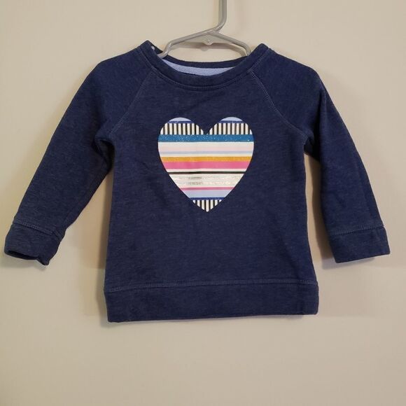 CAT & JACK HEART GRAPHIC SWEATSHIRT SIZE 18M - Picture 1 of 5